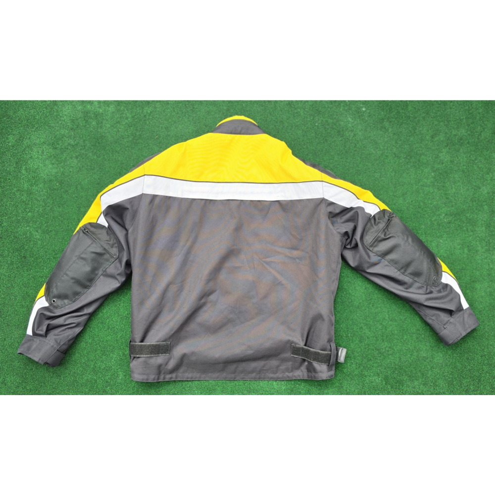 VTG Xelement Motorcycle Jacket Nylon Black Yellow PADDED Racing Men's Size XXL - Picture 13 of 13